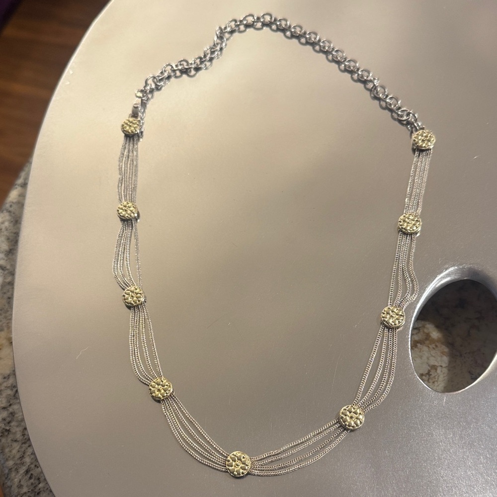 Anatoli Silver and Gold Necklace